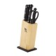 Set de cuchillos c/ base de madera 7 piezas