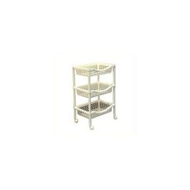 Carro 3 Canastos Blanco 31x45x72