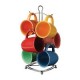 Set de tarros 15 oz 7 piezas c/rack de metal