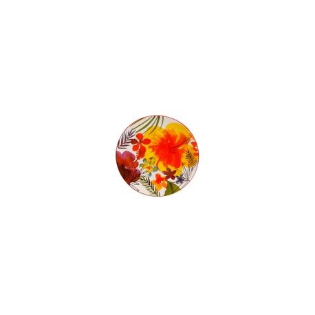 Plato cerámica flores 33cm