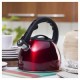 Tetera silbante acero rojo 2.5 litros