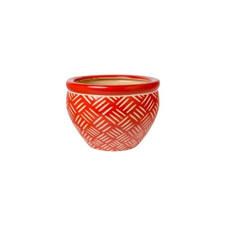 Maceta étnico rojo 23x16