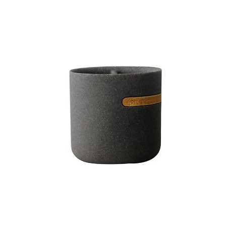 Portacepillo de piedra negro con café