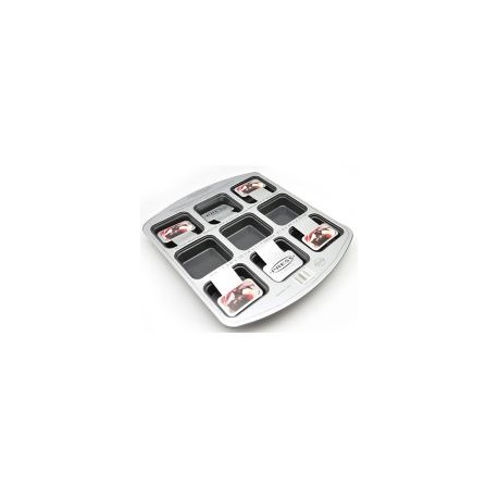 Molde antiadherente brownies 9 cavidades