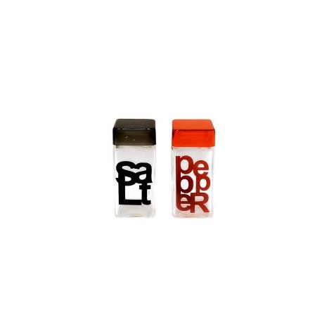 Jgo salero+pimentero rojo/negro