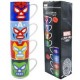 Juego 4 tarros porcelana lucha libre