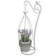 Portamaceta de metal colgante con base