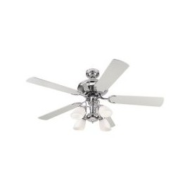 Ventilador 52" Jewel 5aspas cromo 4luces E27