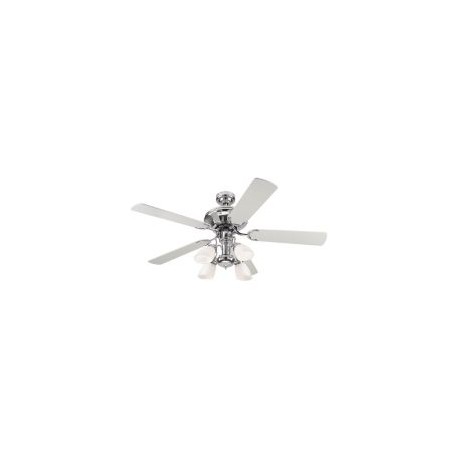 Ventilador 52" Jewel 5aspas cromo 4luces E27