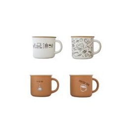 Tarro de porcelana 370 ml coffee time diseños surtidos
