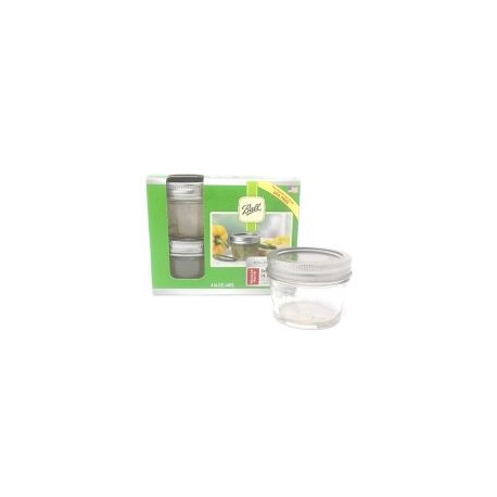 Set de frascos c/tapa de metal 4 piezas 4 oz