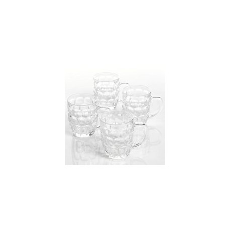 Set de tarros cerveceros 4 piezas 18 oz de vidrio
