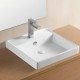 Lavabo de cerámica cuadrado 47x47 cm