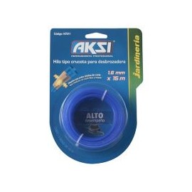 Hilo en cruceta para desbrozadora de 1.65 mm. x 15 m.