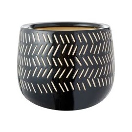 Maceta himba blanco y negro 30x22cm