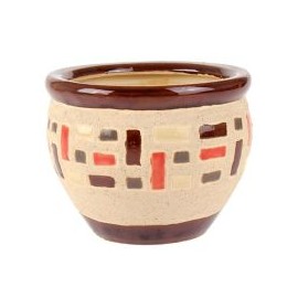 Maceta Ladrillo HV-297BR Café 17 x 12 cm