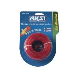 Hilo en cruceta para desbrozadora de 2.7 mm. x 12 m.