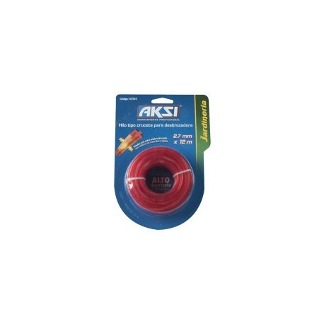Hilo en cruceta para desbrozadora de 2.7 mm. x 12 m.