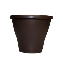 Maceta chica para barandal color chocolate