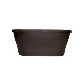 Maceta grande para barandal color chocolate