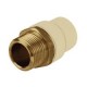 Adaptador macho cpvc de 1/2" rosca metalica, para uso de conduccion de agua caliente y fria.