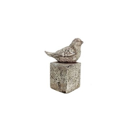 Figura decorativa pajaro base cuadrada