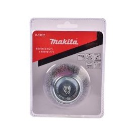 Carda copa de alambre 2 1/2" zanco 1/4" p/taladro