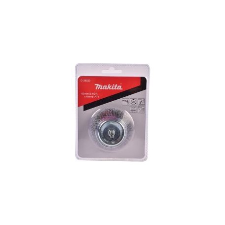 Carda copa de alambre 2 1/2" zanco 1/4" p/taladro