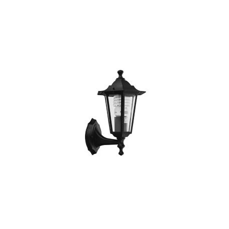 Arbotante Capri 60W negro 1luz E27 metal IP44 30cm