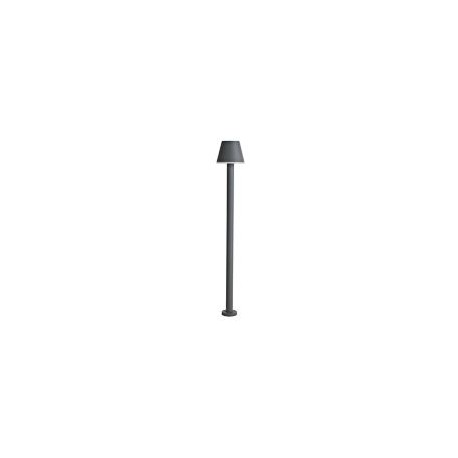 Lámpara Pie exterior led 6W Turquía gris 600lm metal IP44 100cm