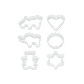 Set de figuras para galleta 6 piezas plástico
