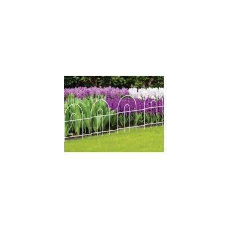 Cerca curva metálica grande blanca 61 x 225 cm