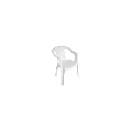 Silla de plástico blanco