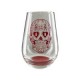 Juego 2 vasos calavera rojo