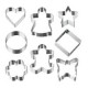 Set cortadores de galleta 8 pzas acero inoxidable
