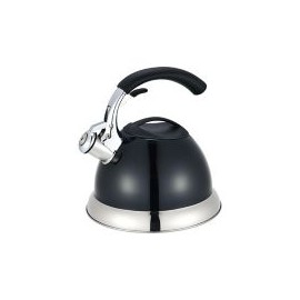 Tetera silbante acero negro 2.5 litros