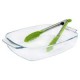 Set Refractario de Vidrio con Pinza Cocina