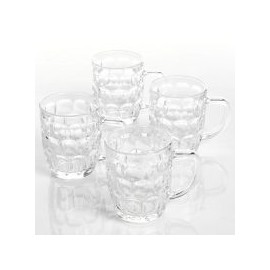 Set de tarros cerveceros 4 piezas 18 oz de vidrio