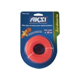 Hilo en cruceta para desbrozadora de 2.4 mm. x 12 m.