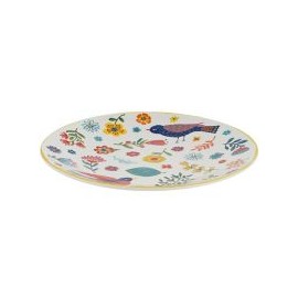 Plato 28Cm Pajaro Flores