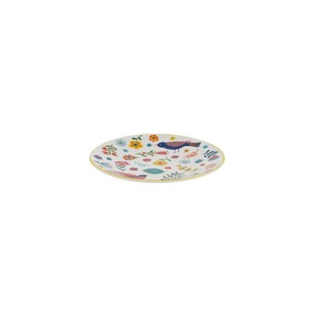 Plato 28Cm Pajaro Flores