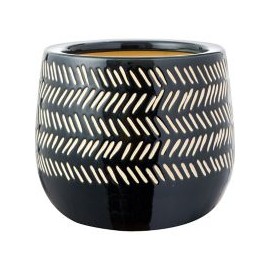 Maceta himba blanco y negro 23x18cm