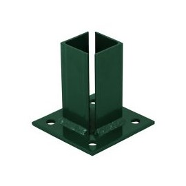 Base verde para poste de 2"