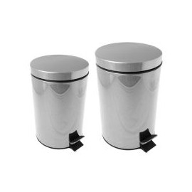 Pack basurero metal pedal 12 + 20 L