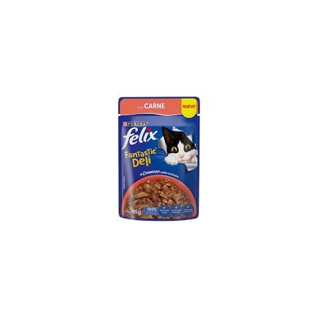 Alimento p/gato delicias de carne 85 g