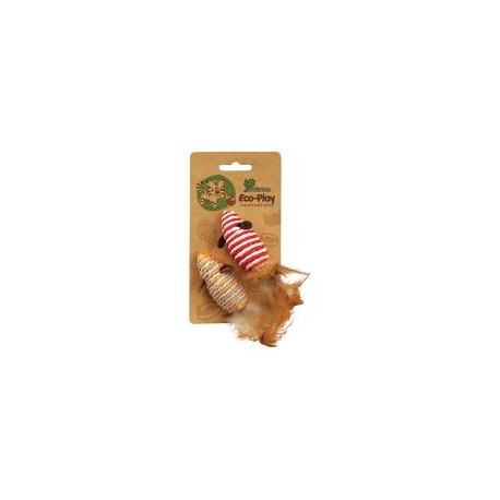 Juguete eco para gato 2 pzas ratones