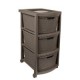 Cajonero de Rattan 3 Gavetas Mocca