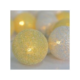 Guirnalda Bateria 20 Luces Led Bola Pastel