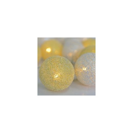 Guirnalda Bateria 20 Luces Led Bola Pastel