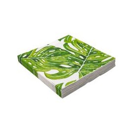 Servilleta papel 33x33 verde palmas